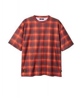 glambTech Mesh Check T-Shirt