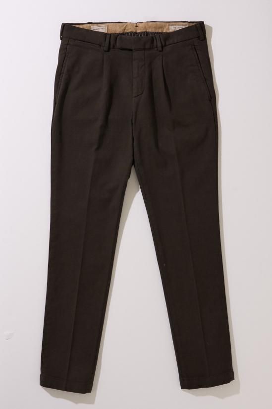 DEVORE incipit コットンパンツ DEVORE Incipit / ワンプリーツコットンテーパードパンツ