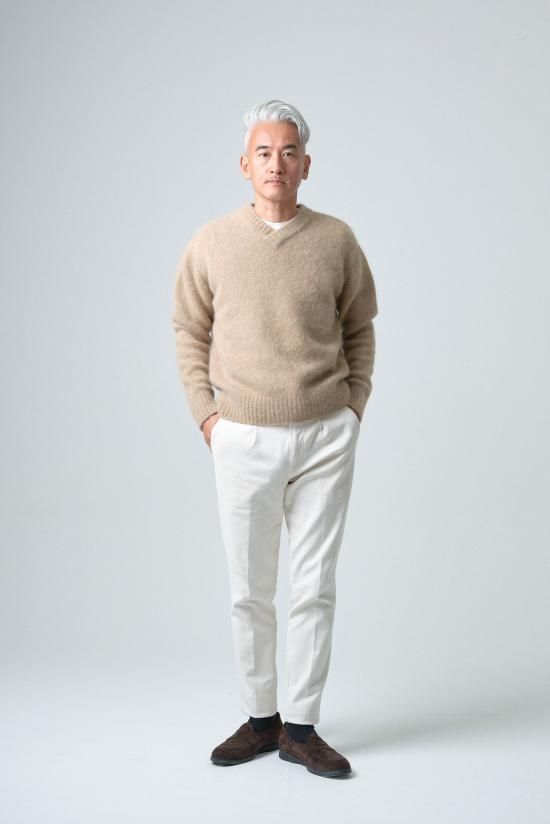 30%off】Blu Bre / アルパカ混Vネックセーター - 【公式