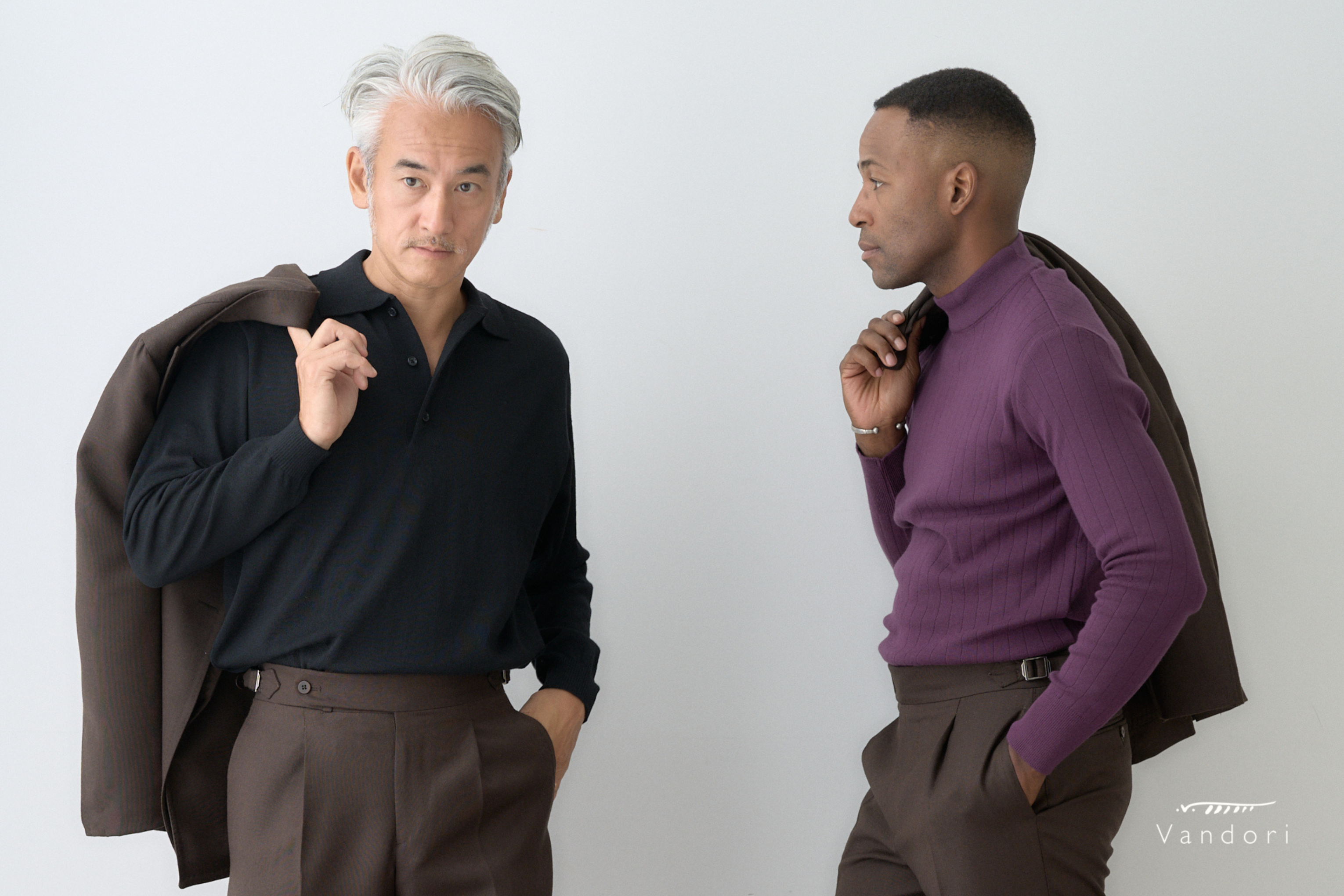 Vandori 青山 / Blu Bre 襟付きクルーネックシャツ Vandori 青山 / Blu Bre 襟付きクルーネックシャツ