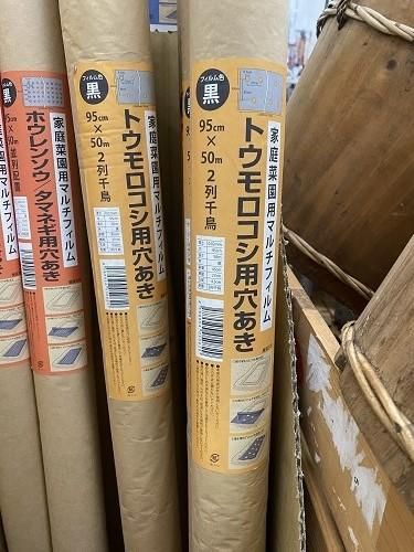 トウモロコシ用穴あきマルチ 黒 巾95cm 50m 2列 株間27cm オガワのタネ オンラインショップ トウモロコシ用穴あきマルチ 黒 巾95cm 50m 2列 株間27cm オガワのタネ オンラインショップ