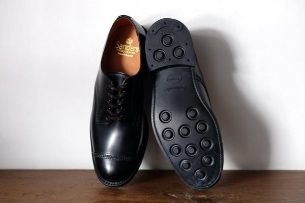 【見切り価格】Sanders Military Derby Shoe GB 8½ SANDERS/サンダース Military Derby Shoe - Polished Leather