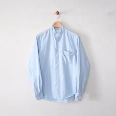 h.b stand collar shirts organic oxford