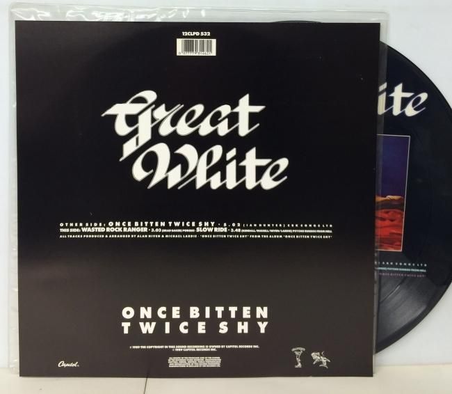 希少　Great White / Once Bitten Twice レコード Great White 7” Vinyl Record Once Bitten Twice Shy Jack