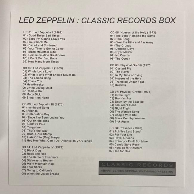 LED ZEPPELIN / CLASSIC RECORDS BOX, 12-CD BOX SET - Red Ring