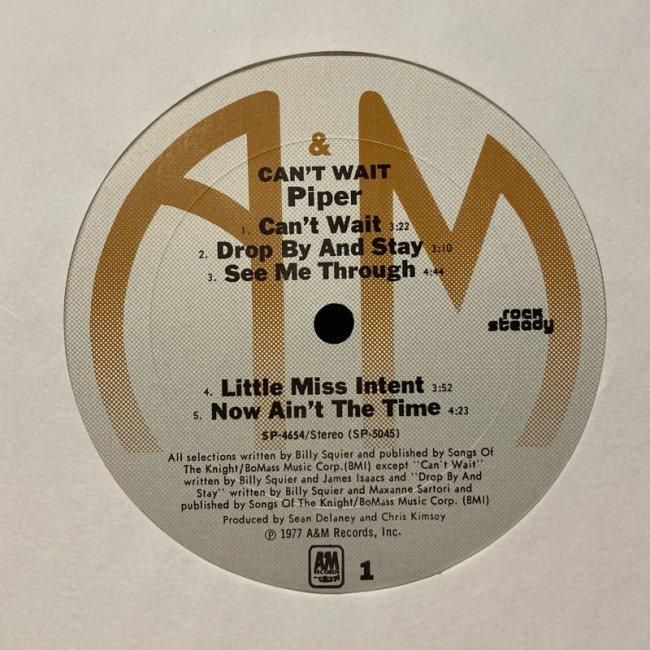 PIPER / CAN'T WAIT - Red Ring Records