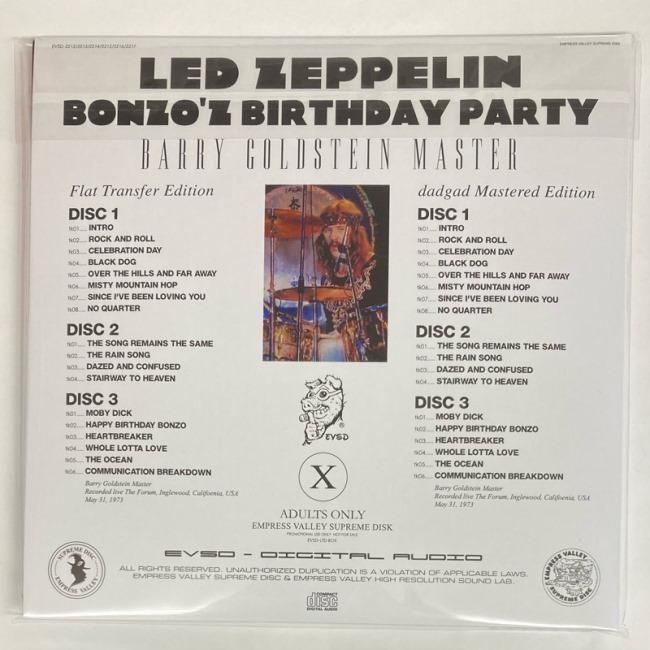 LED ZEPPELIN / 730531 BONZO'S BIRTHDAY PARTY -BARRY GOLDSTEIN