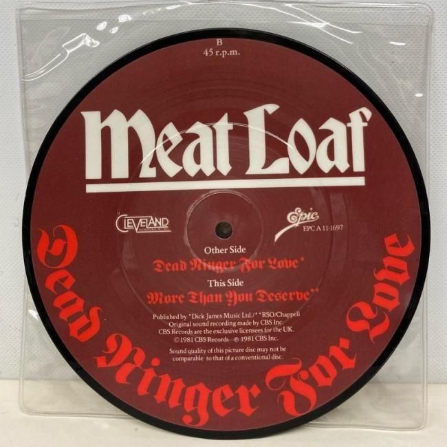 MEAT LOAF / Dead Ringer For Love (UK, PIC) - Red Ring Records