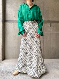【1970s CHECKED MAXI SKIRT】