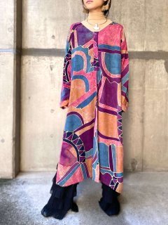 <img class='new_mark_img1' src='https://img.shop-pro.jp/img/new/icons14.gif' style='border:none;display:inline;margin:0px;padding:0px;width:auto;' />1980s MULTI COLORED DESIGN DRESS