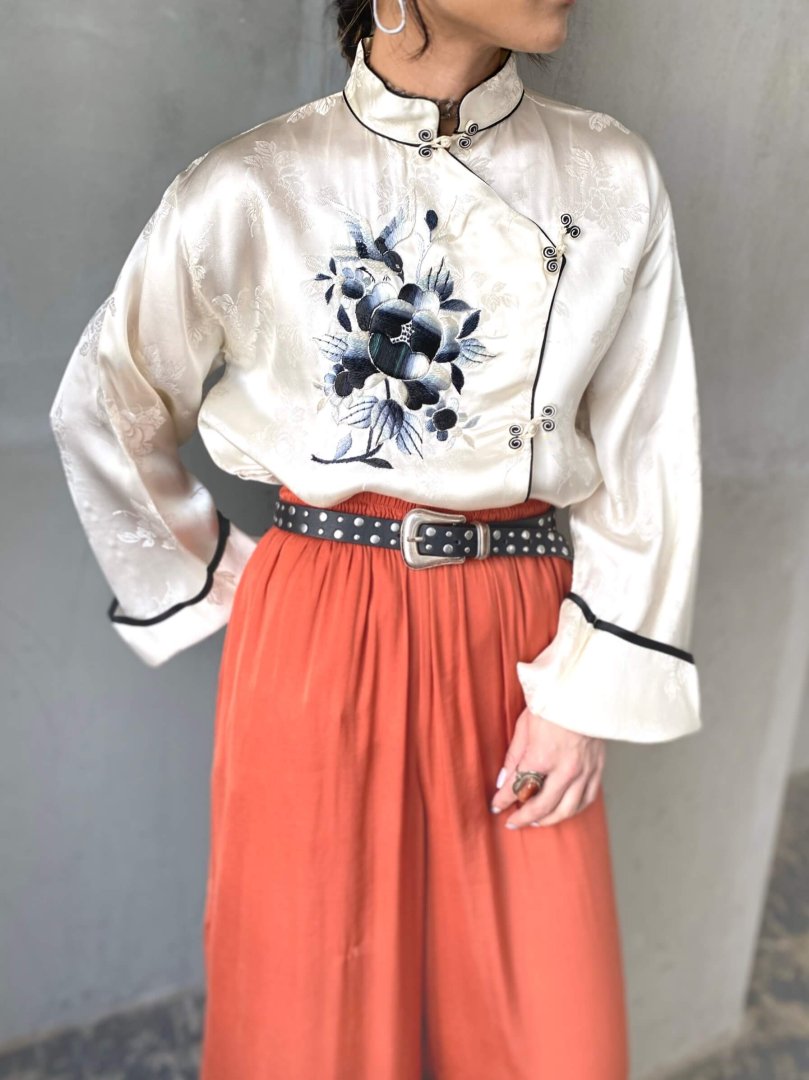 vintage  silk china blouse