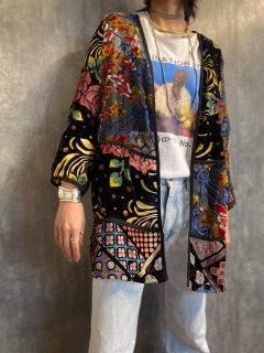<img class='new_mark_img1' src='https://img.shop-pro.jp/img/new/icons14.gif' style='border:none;display:inline;margin:0px;padding:0px;width:auto;' />1980s SHEER×VELVET MULTI COLORED HAORI