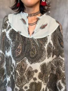1970s PAISLEY SHORT BLOUSE 