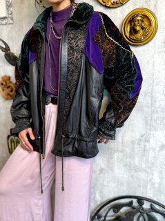 <img class='new_mark_img1' src='https://img.shop-pro.jp/img/new/icons14.gif' style='border:none;display:inline;margin:0px;padding:0px;width:auto;' />1980s PATCHWORK LEATHER BLOUSON