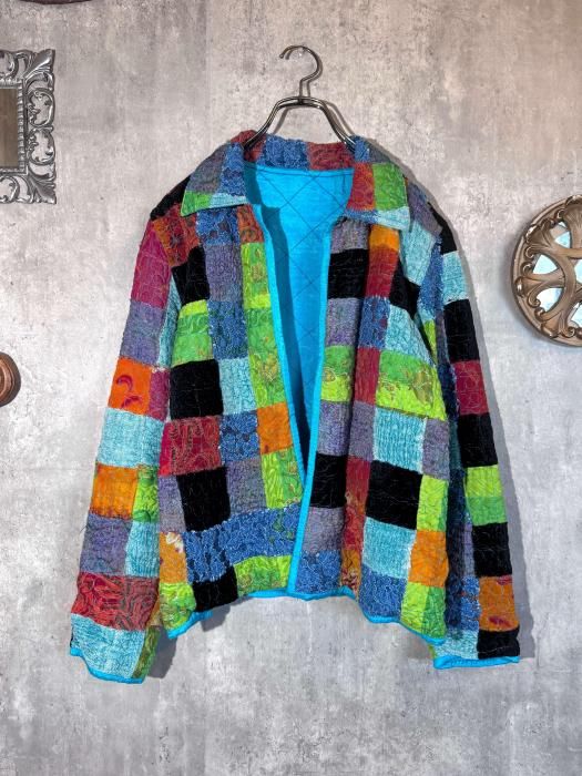 1970s COLORFUL PATCHWORK JACKET - Chief vintage