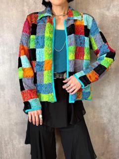 1970s COLORFUL PATCHWORK JACKET