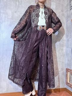 1980s PURPLE LACE SET UP