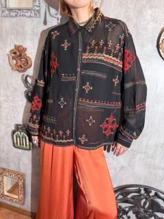 1990s SHEER EMBROIDERED BLOUSE