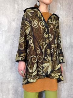 1980s SHEEREMBROIDERED HAORI
