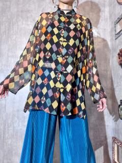 1990s USA SHEER SILK BLOUSE