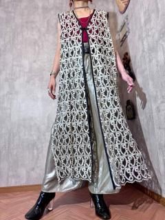 <img class='new_mark_img1' src='https://img.shop-pro.jp/img/new/icons14.gif' style='border:none;display:inline;margin:0px;padding:0px;width:auto;' />6/13()21:00䳫ϡ1980s USA SHEER MAXI VEST