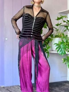 1980s TUBE TOP DESIGN BLOUSE