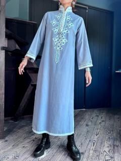 1970s MOROCCAN EMBROIDERED DRESS