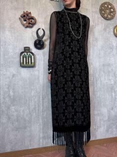 <img class='new_mark_img1' src='https://img.shop-pro.jp/img/new/icons14.gif' style='border:none;display:inline;margin:0px;padding:0px;width:auto;' />10/7()22:00䳫ϡ1990s BLACK FRINGE DRESS