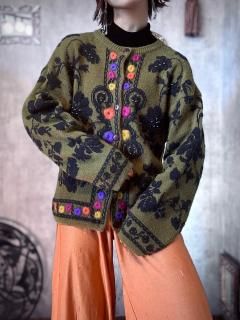 <img class='new_mark_img1' src='https://img.shop-pro.jp/img/new/icons14.gif' style='border:none;display:inline;margin:0px;padding:0px;width:auto;' />11/21()22:00䳫ϡۡNo.81990s FLORAL KNIT CARDIGAN