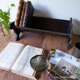 Antique Oak Book Trough