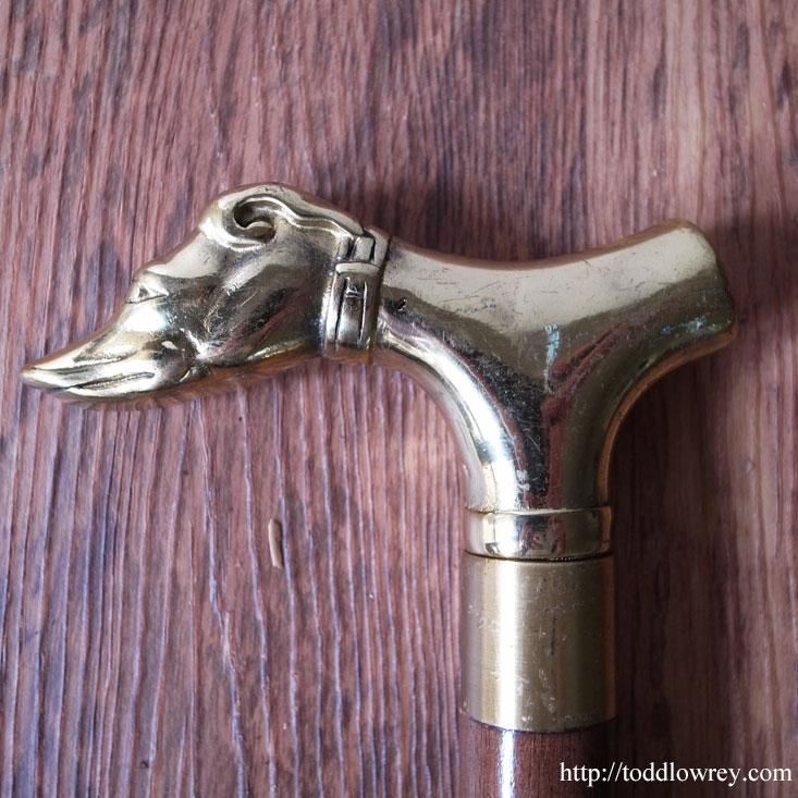 Vintage Three Pieces Animal Head Walking Stick - Todd Lowrey Antiques