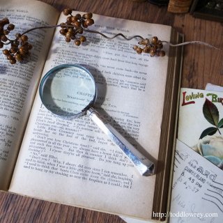 80ǯΥǥ/ Antique Silver Handle Magnifying Glass 1930  