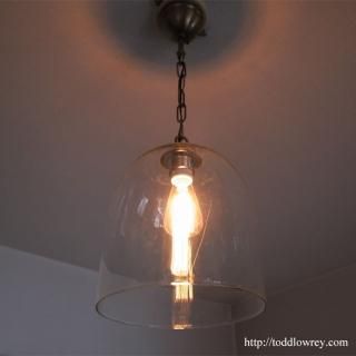 Ȥ⤷ӤƩȾ/ Vintage Clear Glass Shade Pandantlamp 