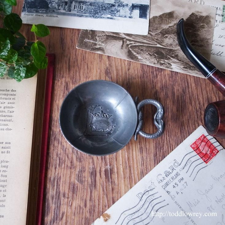ルイ12世とヘルメスと / Vintage French Pewter Tastvin with ルイ12世とヘルメスと / Vintage French Pewter Tastvin with