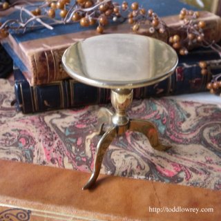 Antique Brass Tilt Top Miniature Table