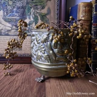 饤Ӥ鯤δ / Antique Brass Rose Small Pot B