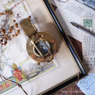 Vintage Brass Prismatic Compass