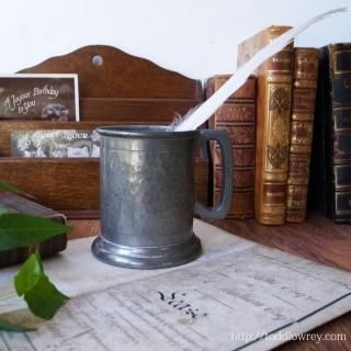 Antique Hand Hummerd Pewter Tankard