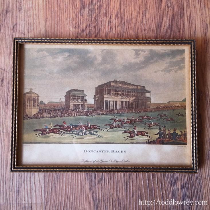 英国競馬の歴史に想いを馳せる / Antique Old Print with Frame