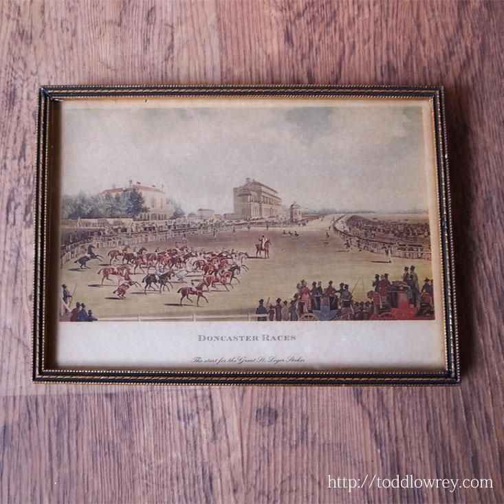 逆輸入 / 英国競馬の歴史に想いを馳せる Antique Frame with Print Old 版画