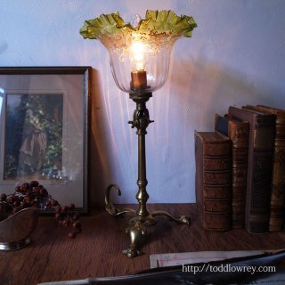 Ѥθü / AntiqueArts & Crafts Style Pullman Lamp with Glass Shade