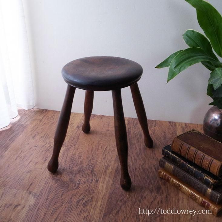 【おまけ付】 Antique / さりげない存在感を愛でる Woden Stand Stool Small 西洋