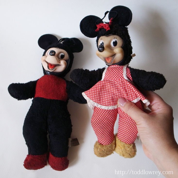 夢見ることを忘れない / Vintage Micky & Minnie Mouse Soft Toy by SEMCO - Todd Lowrey  Antiques
