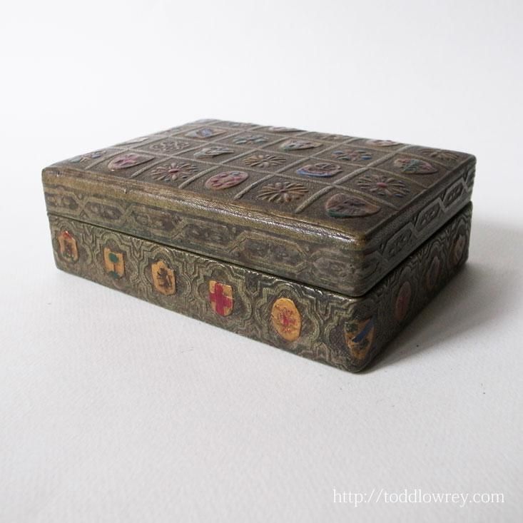 豪奢で可憐な革張り小箱 / Antique Leather Box - Todd Lowrey Antiques
