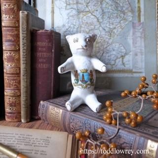 ɤˤƤ⡢Ĥ⿴ϤФ /Antique Crested China Teddy Bear 