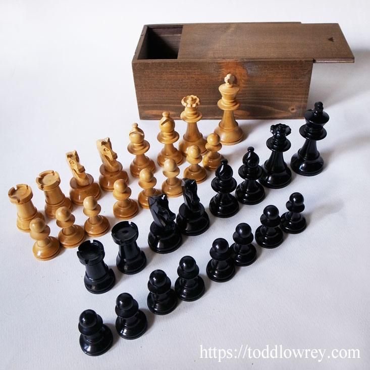 全てのチェスプレイヤーは芸術家である Vintage Staunton Chess Set With Box Todd Lowrey Antiques 全てのチェスプレイヤーは芸術家である Vintage Staunton Chess Set With Box Todd Lowrey Antiques