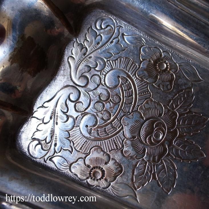 専用　英国アンティーク　Viners of Sheffield 銀メッキトレイ Viners of Sheffield Vintage Silver Alpha Plated Chased
