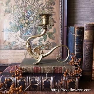 Ǥε / Antique Victorian Dragon Candle Stand