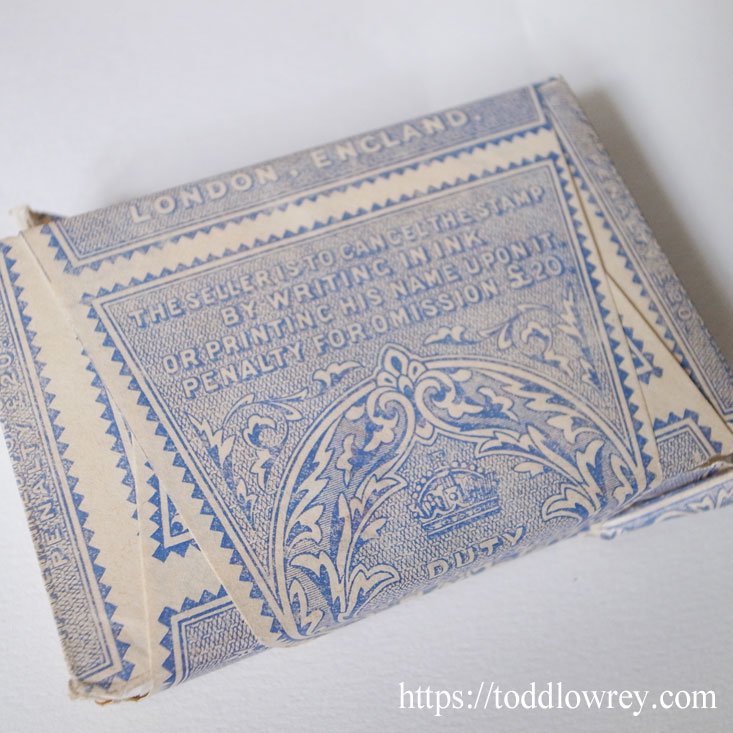 罰金覚悟で開けましょう Vintage Thomas De La Rue Sealed Playing Card Deck in Leather  Case Todd Lowrey Antiques
