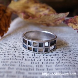 指に嵌める銀のグリッド / Vintage Sterling Silver Ring
